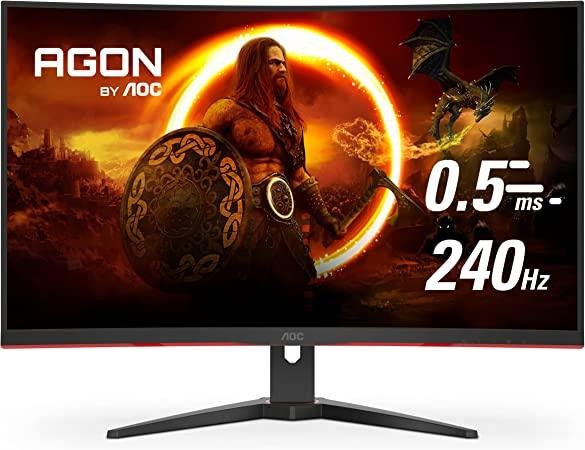 AOC Gaming C32G2ZE - 32 Inch FHD 240Hz, 1 ms Gaming Curved Monitor ...